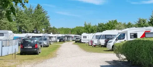 Weg over de camping