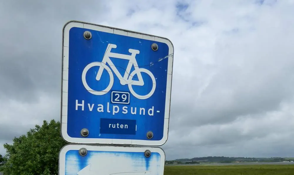 Fietsroute bij Hvalpsund