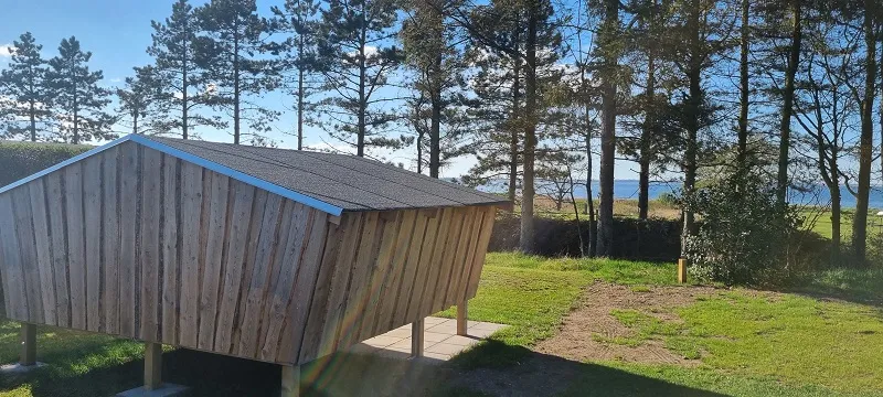 Shelter van achteren