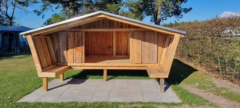 Shelters op de camping