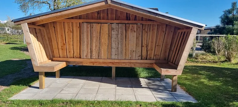 Shelter met gesloten luik