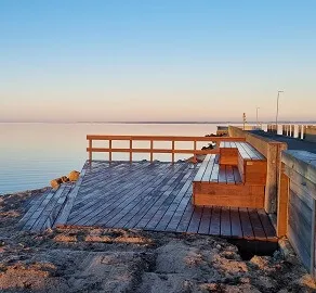 Plek om de zonsondergang te zien