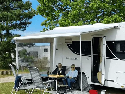 Stel voor een camper tijdens de paasvakantie aan de Limfjord